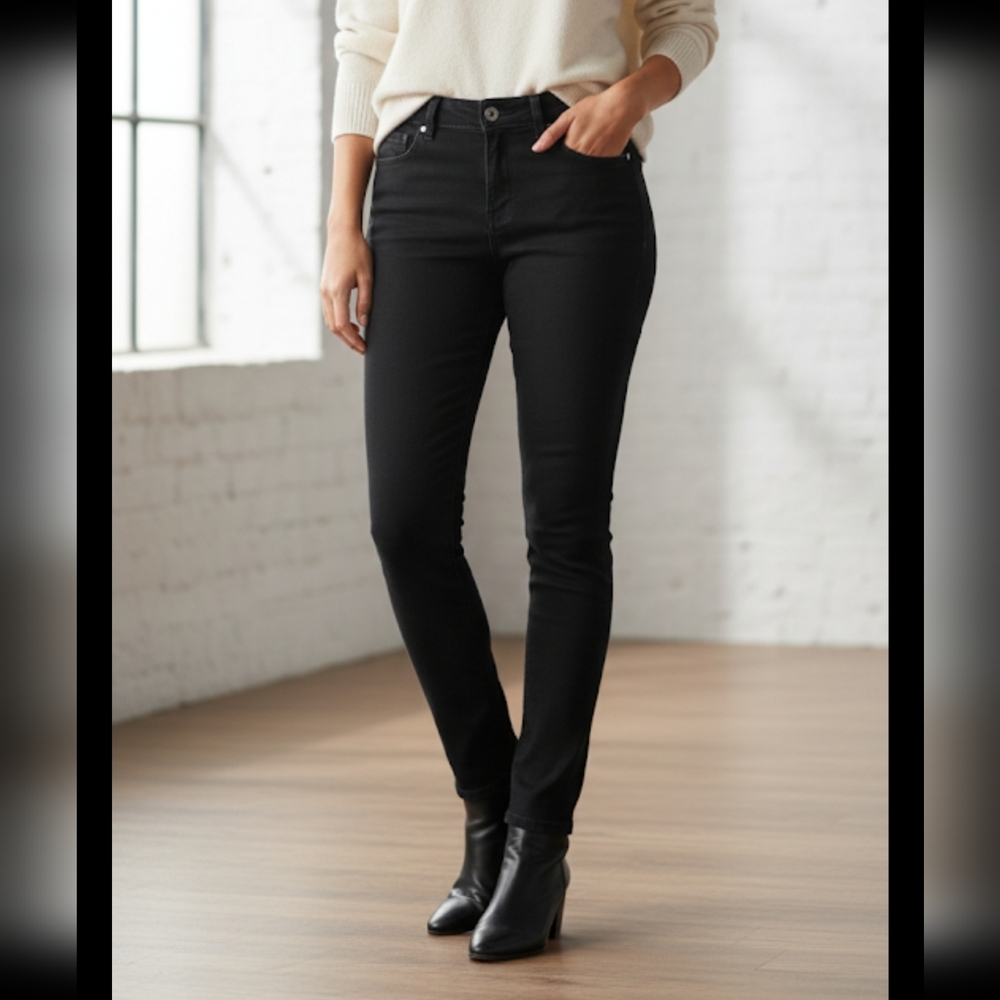 Blue spice black Denim Mid-rise Skinny Jeans, size 7